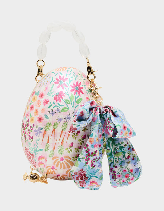 Betsey Johnson THE PLOT CHICKENS MULTI Women's Kitsch Beaded Strap Crossbody Handbag