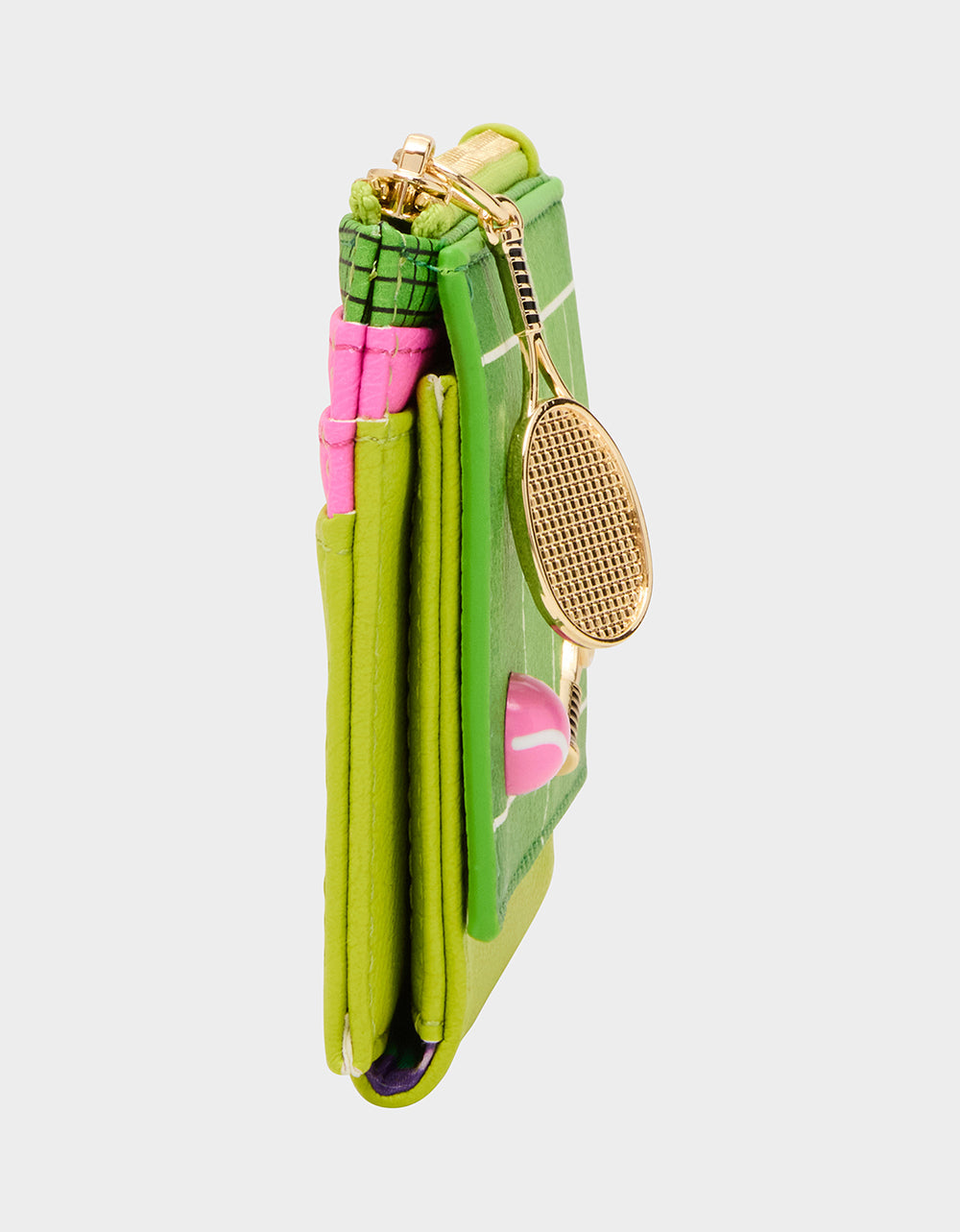 Betsey Johnson NET WORTH WALLET GREEN Bifold Tennis Women's Wallet