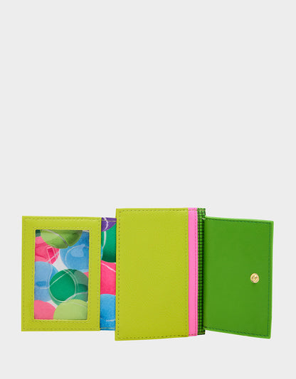 Betsey Johnson NET WORTH WALLET GREEN Bifold Tennis Women's Wallet