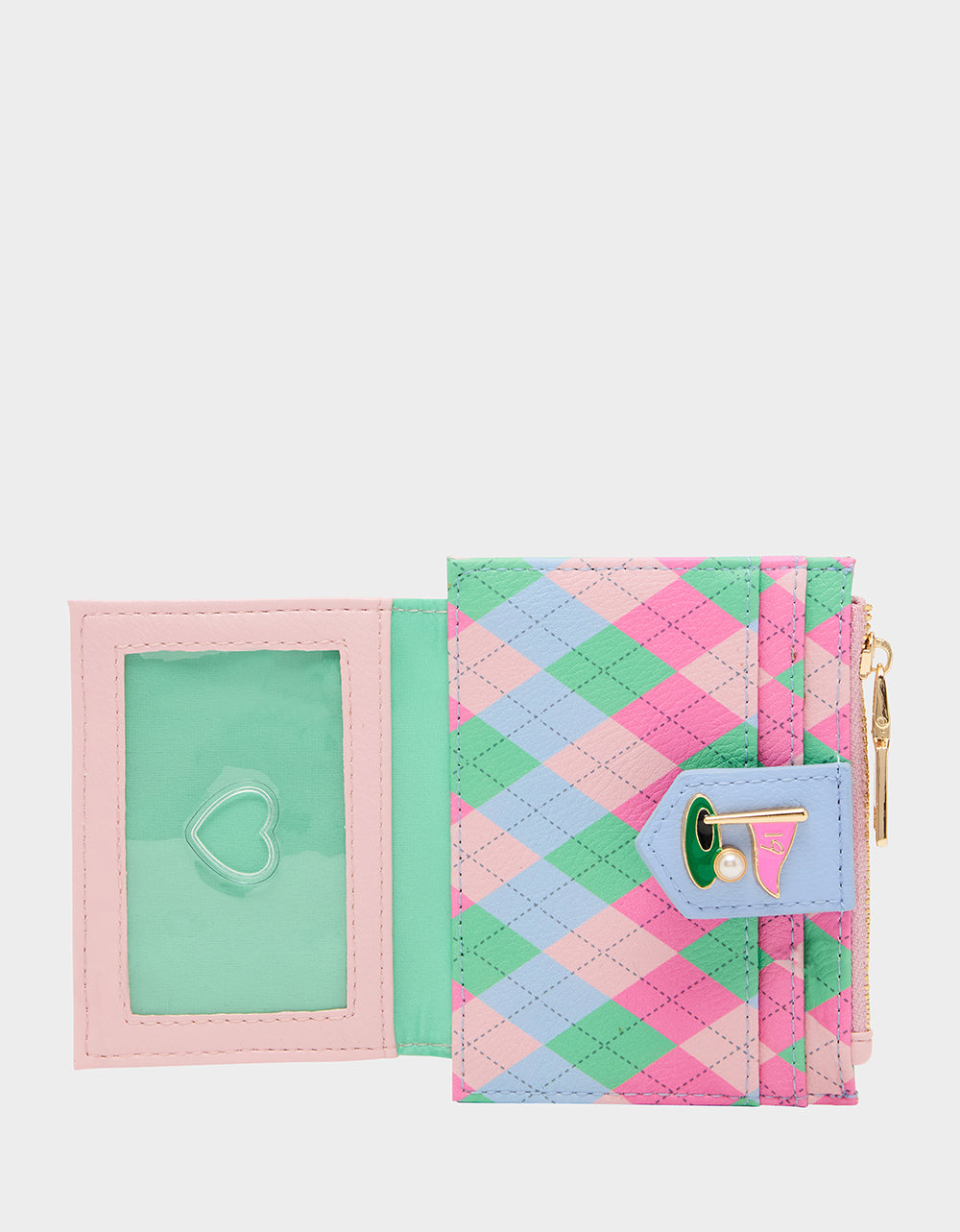 Betsey Johnson 19TH HOLE WALLET PINK MULTI Bifold Golf Women's Wallet