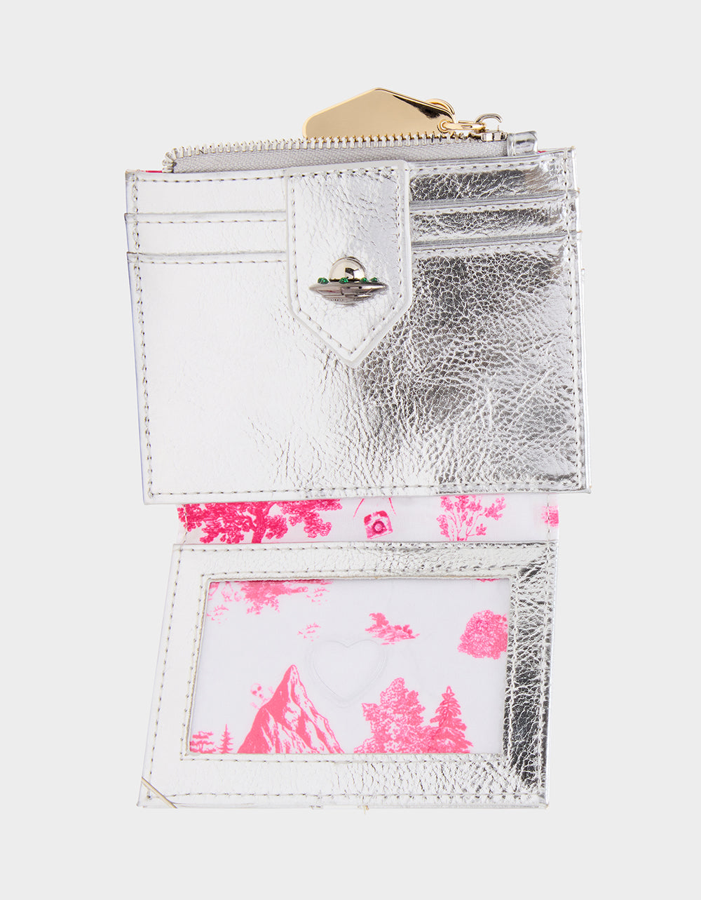 Betsey Johnson OUT OF THIS WORLD BUNDLE Women's Rhinestone Alien Crossbody Handbag and Wallet Set