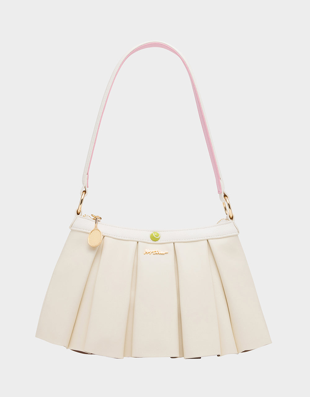 Betsey Johnson I SEE LONDON, I SEE FRANCE CREAM Women's Kitsch Shoulder Bag Ruffles Handbag