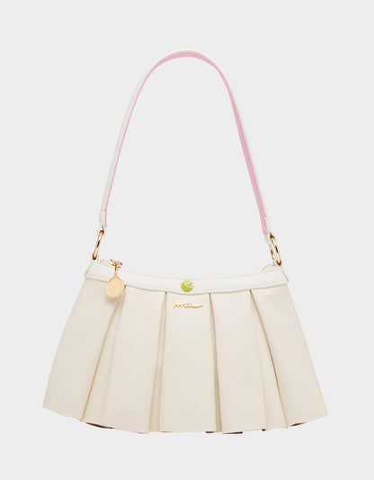 Betsey Johnson I SEE LONDON, I SEE FRANCE CREAM Women's Kitsch Shoulder Bag Ruffles Handbag