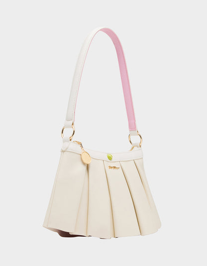 Betsey Johnson I SEE LONDON, I SEE FRANCE CREAM Women's Kitsch Shoulder Bag Ruffles Handbag