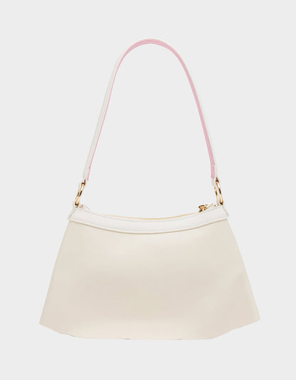 Betsey Johnson I SEE LONDON, I SEE FRANCE CREAM Women's Kitsch Shoulder Bag Ruffles Handbag