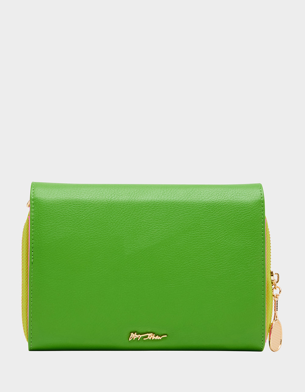 Betsey Johnson NET WORTH WALLET ON CHAIN GREEN Women's Tennis Wallet Crossbody Handbag