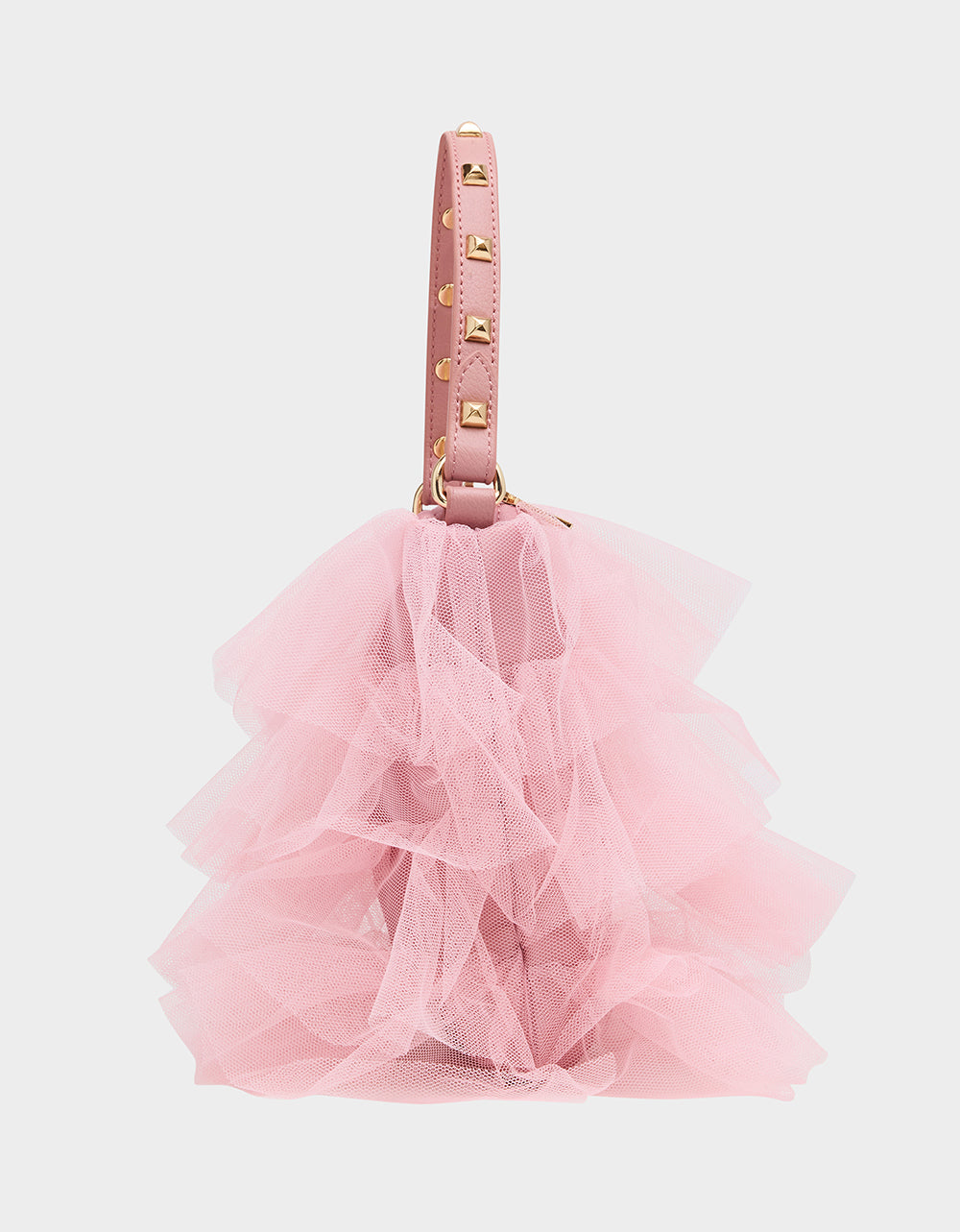 Betsey Johnson TUTU PRETTY PINK Women's Studded Shoulder Strap Tulle Crossbody Handbag