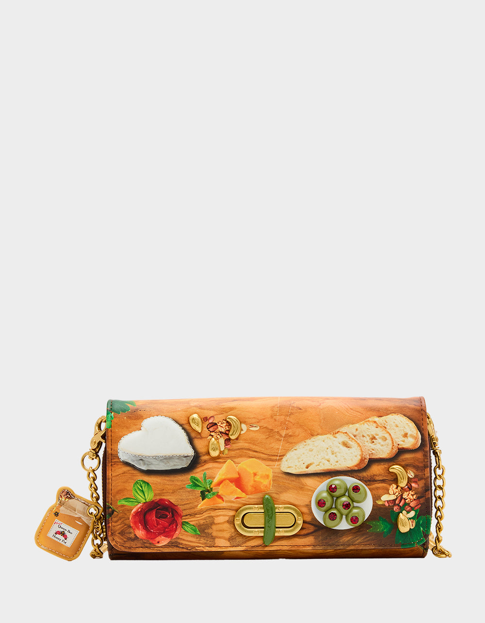 Betsey Johnson CHAR-CUTE-ERIE FOODIE BUNDLE Women's Charcuterie Wallet and Wallet on Chain Set