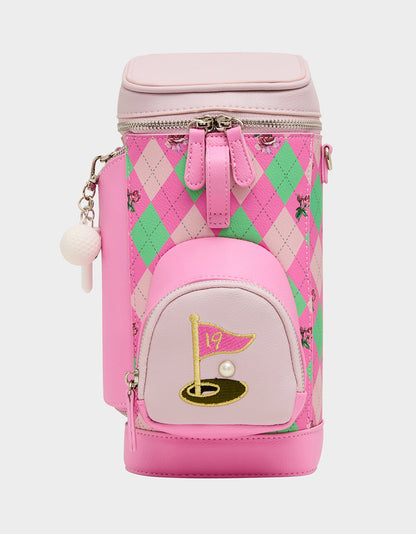 Betsey Johnson PAR-TEE CROSSBODY PINK Golf Themed Crossbody Bag