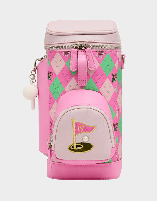 Betsey Johnson PAR-TEE CROSSBODY PINK Golf Themed Crossbody Bag