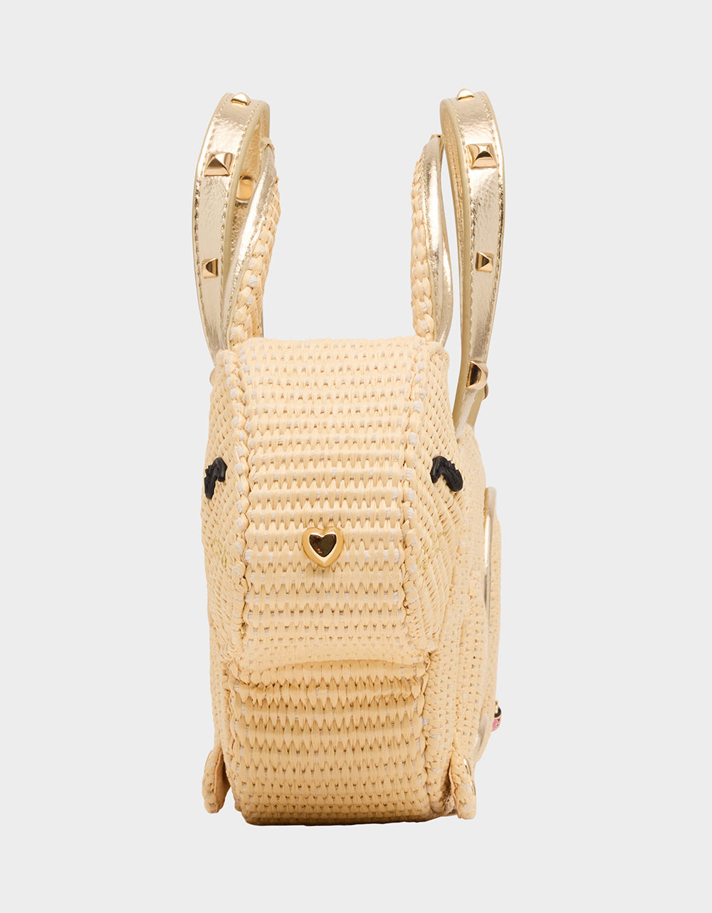 Betsey Johnson HIP-HOP HANDBAG NATURAL Raffia Bunny-Shaped Easter Handbag