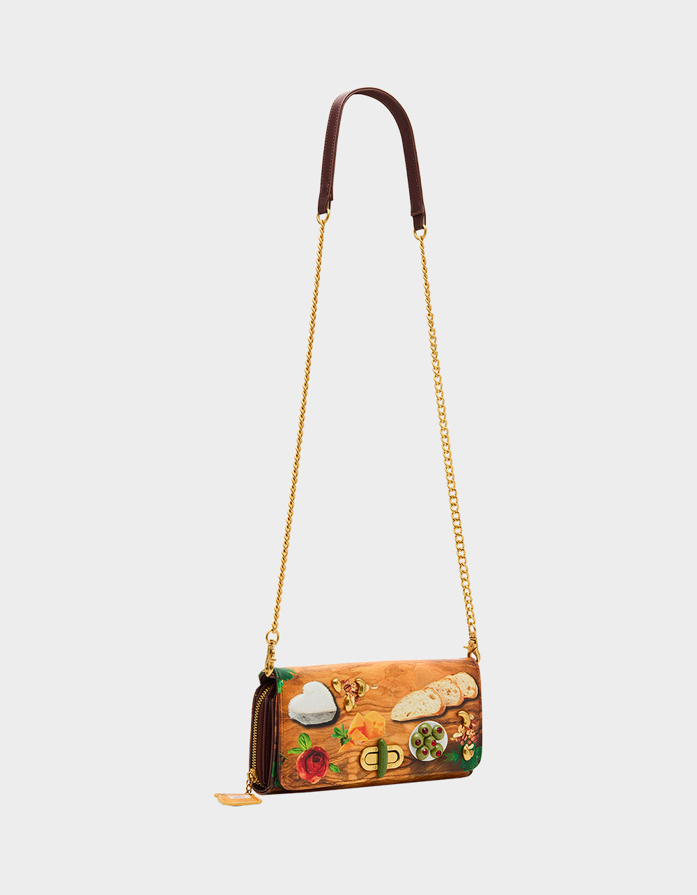 Betsey Johnson KITSCH CHAR-CUTE-ERIE WALLET ON CHAIN MULTI Women's Food Themed Wallet on Chain