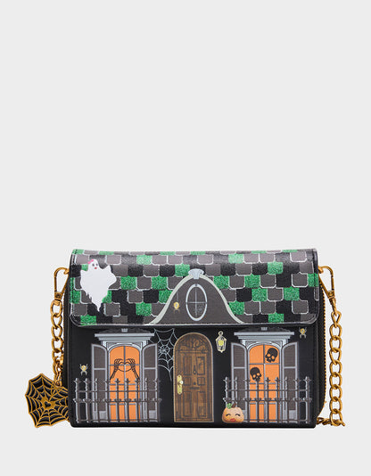 Betsey Johnson FOREVER HOME WALLET ON CHAIN BLACK/MULTI Women's Halloween-Themed House Wallet