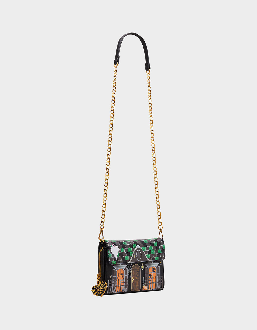 Betsey Johnson FOREVER HOME WALLET ON CHAIN BLACK/MULTI Women's Halloween-Themed House Wallet
