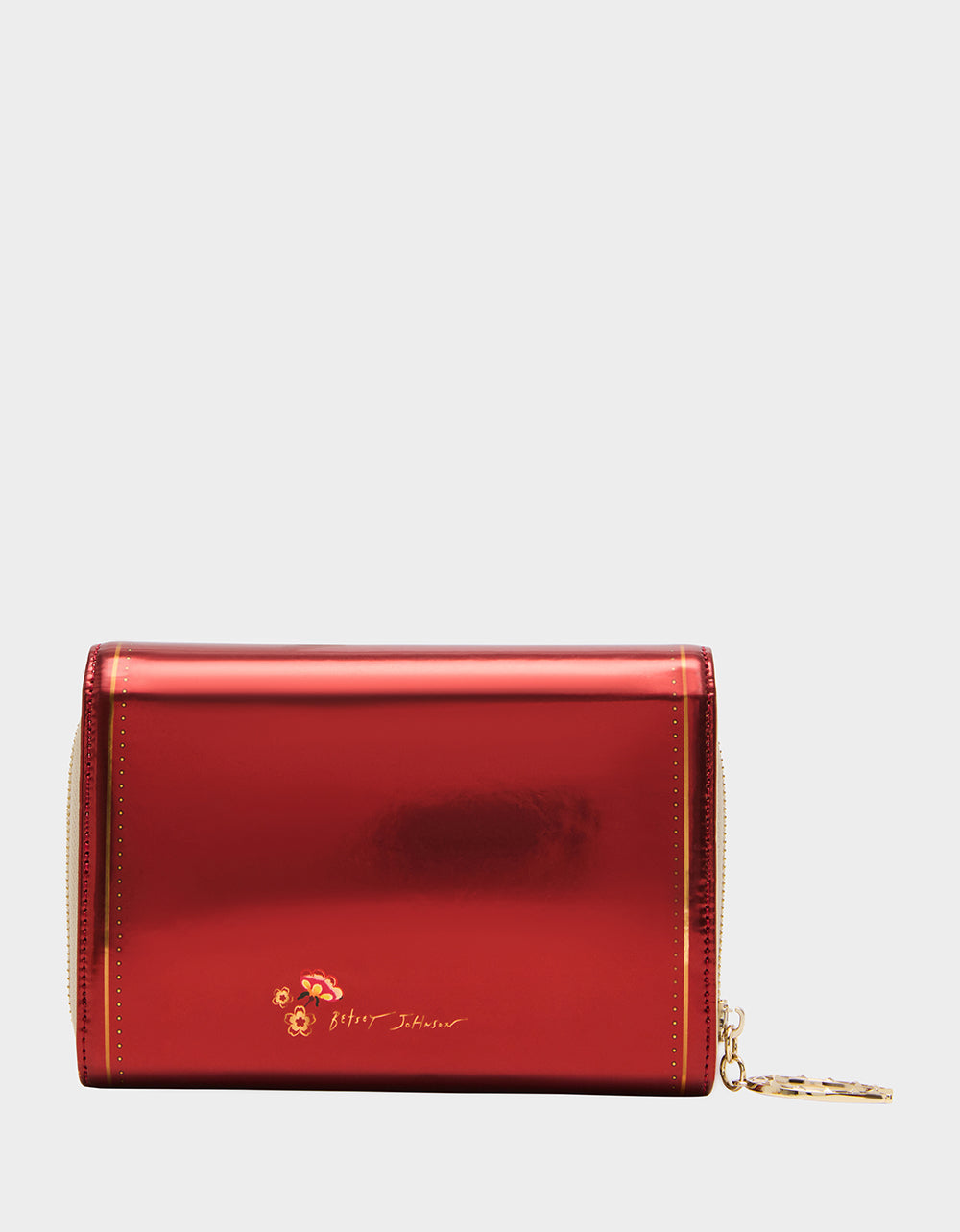Betsey Johnson CHINESE NEW YEAR WALLET ON CHAIN RED Women's New Years Heart Crossbody Wallet
