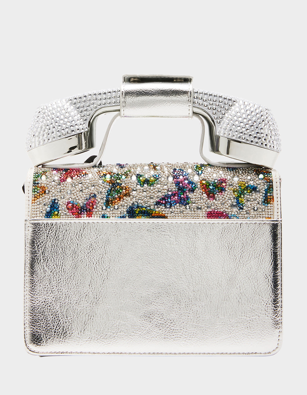 Betsey Johnson KITSCH BUTTERFLY PHONE BAG SILVER/MULTI