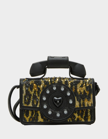 Betsey Johnson KITSCH MINI LEOPARD PHONE BAG LEOPARD Women's Phone-Shaped Kitsch Handbag