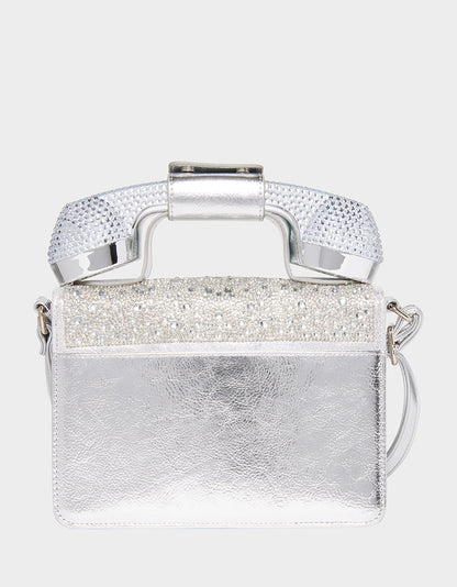 Betsey Johnson KITSCH MILLION STARS PHONE BAG SILVER