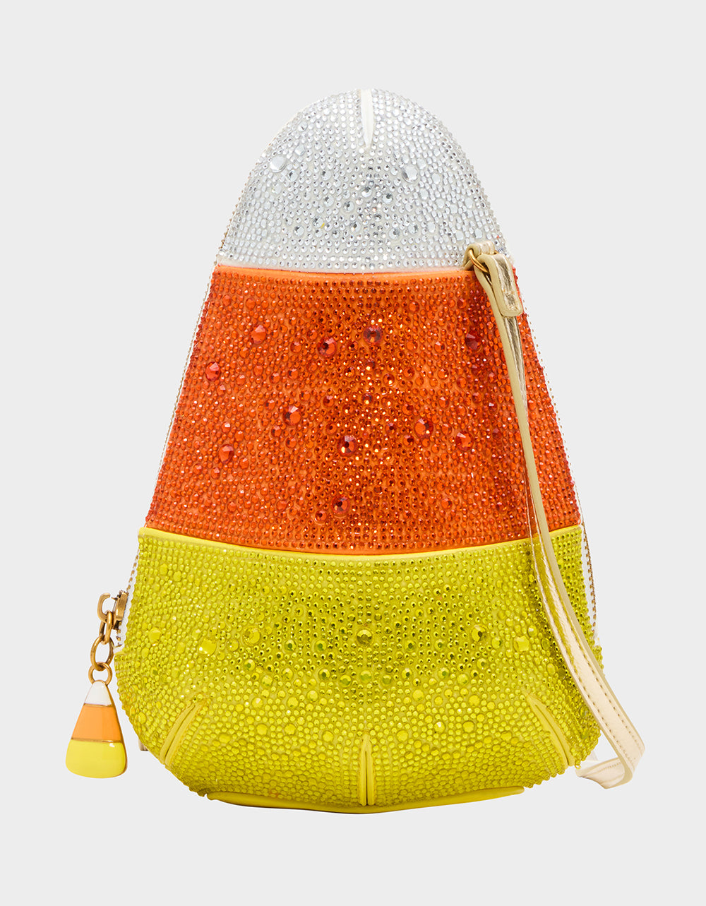Betsey Johnson KITSCH ME SO CORNY MULTI Women's Halloween-Themed Candy Corn Rhinestone Embellished Crossbody Handbag