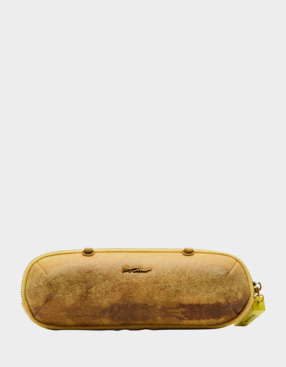Betsey Johnson KITSCH BAGUETTE ABOUT IT SHOULDER BAG TAN Women's Kitsch Baguette Bread Shoulder Rhinestone Embellished Handbag
