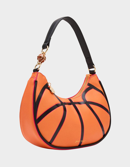 Betsey Johnson SLAM DUNK SHOULDER BAG ORANGE Women's Basketball Shoulder Bag