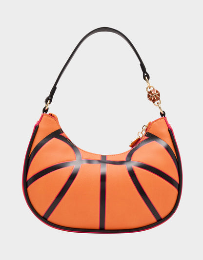 Betsey Johnson SLAM DUNK SHOULDER BAG ORANGE Women's Basketball Shoulder Bag