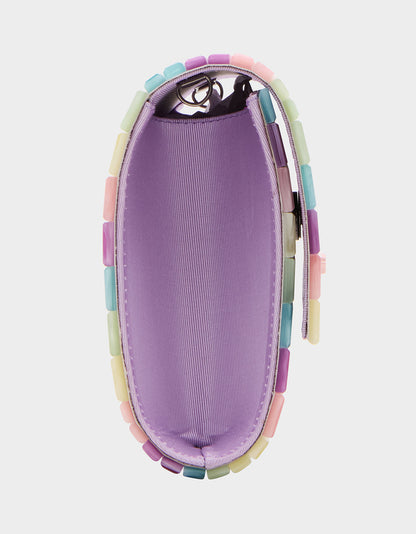 Betsey Johnson STRIP STRIP HOORAY CLUTCH PASTEL