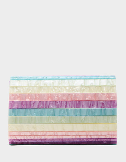 Betsey Johnson STRIP STRIP HOORAY CLUTCH PASTEL