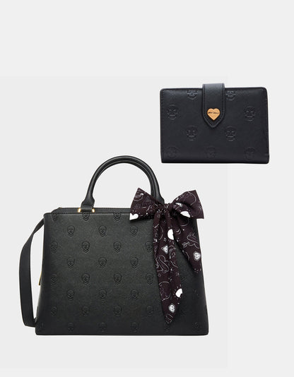 Betsey Johnson SKULLICIOUS BUNDLE Women's Skull Print Handbag and Wallet