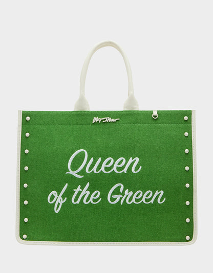 Betsey Johnson QUEEN OF THE GREEN CANVAS TOTE GREEN Women's Tote Handbag