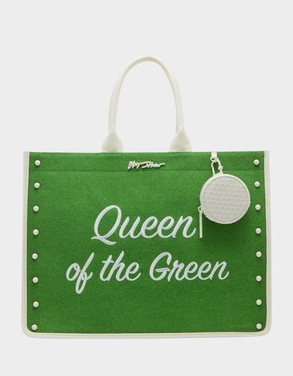 Betsey Johnson QUEEN OF THE GREEN CANVAS TOTE GREEN Women's Tote Handbag