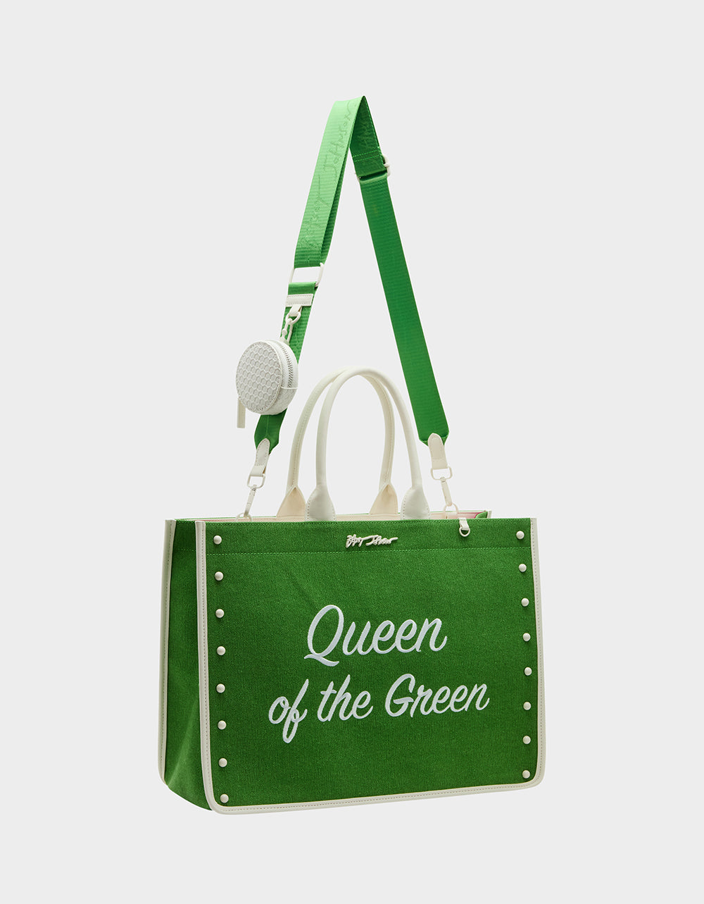 Betsey Johnson QUEEN OF THE GREEN CANVAS TOTE GREEN Women's Tote Handbag