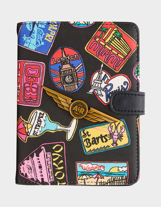 Betsey Johnson JET SET PASSPORT CASE MULTI Women's Multi-Colored Passport Case