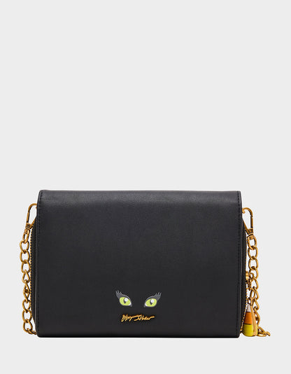 Betsey Johnson GOURDGOUS WALLET ON CHAIN BLACK MULTI Women's Pumpkin Halloween-Themed Wallet
