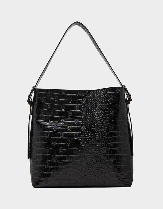 Betsey Johnson HEADQUARTERS BUCKET SHOULDER BAG BLACK Women's Shoulder Bucket Handbag