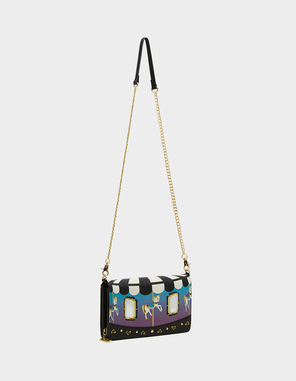 Betsey Johnson SPIN ME WALLET ON CHAIN MULTI Women's Carousel-Themed Horse Wallet