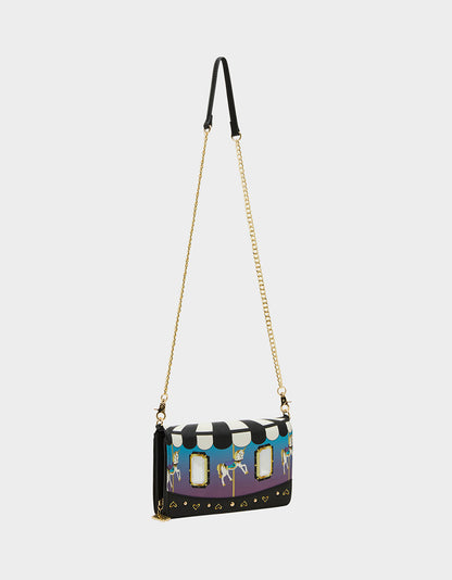 Betsey Johnson SPIN ME WALLET ON CHAIN MULTI Women's Carousel-Themed Horse Wallet