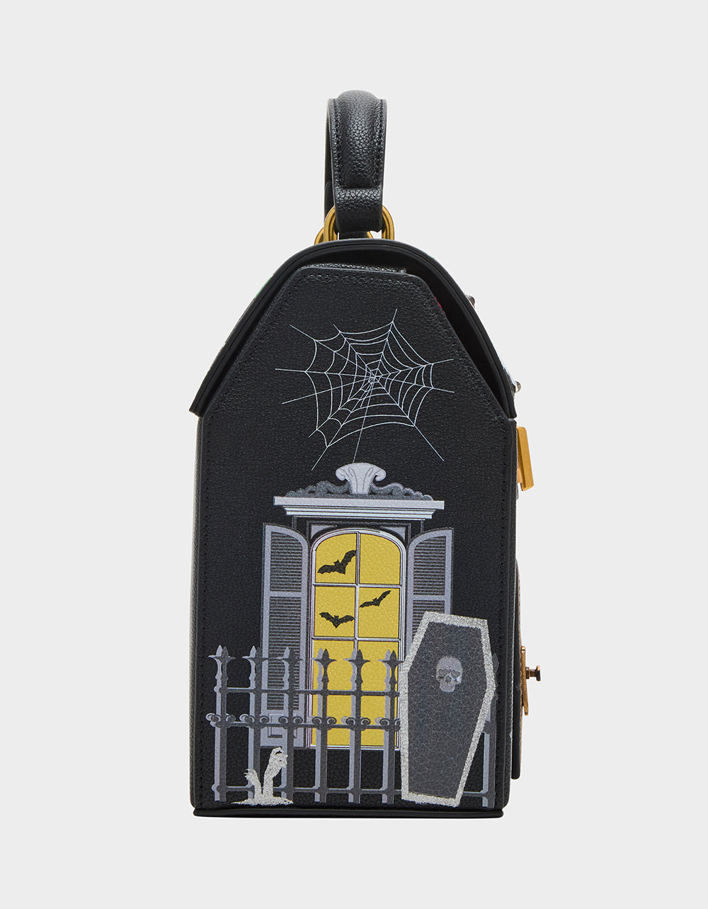 Betsey Johnson FOREVER HOME BUNDLE Women's Haunted House Halloween Crossbody, Wallet on Chain, and Wallet Set