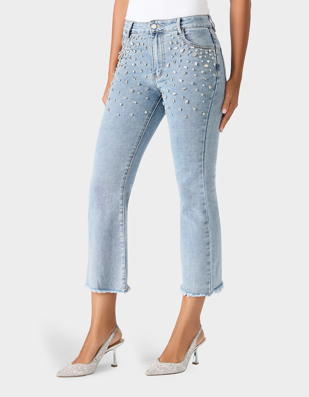 Betsey Johnson THE JEWELED JEAN DREAM BUNDLE Women's Rhinestone Denim Jacket and Jeans Set