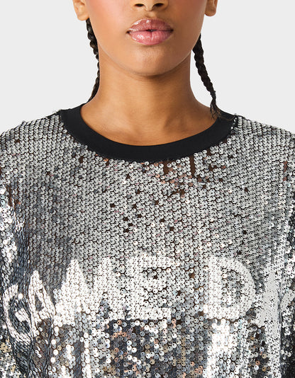 Betsey Johnson THE SPORTS FAN HOLIDAY BUNDLE Women's Game Day Sequin Jersey Dress and Sidny Football Rhinestone Sneaker