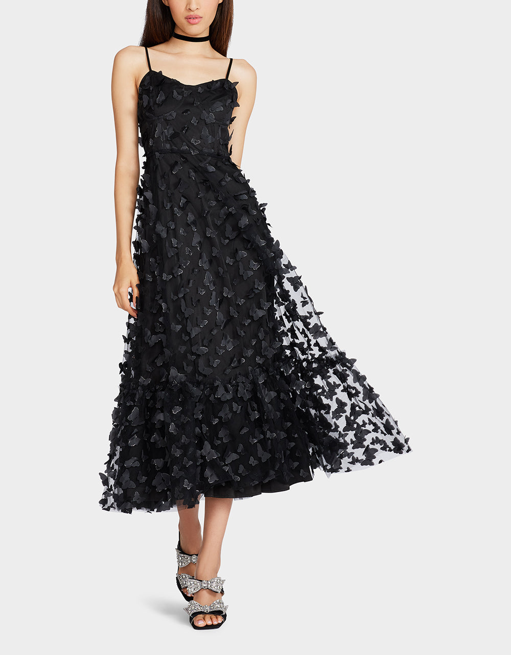 Betsey Johnson BETSEYS BUTTERFLY MAXI DRESS BLACK