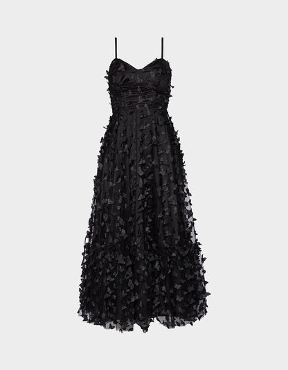 Betsey Johnson BETSEYS BUTTERFLY MAXI DRESS BLACK