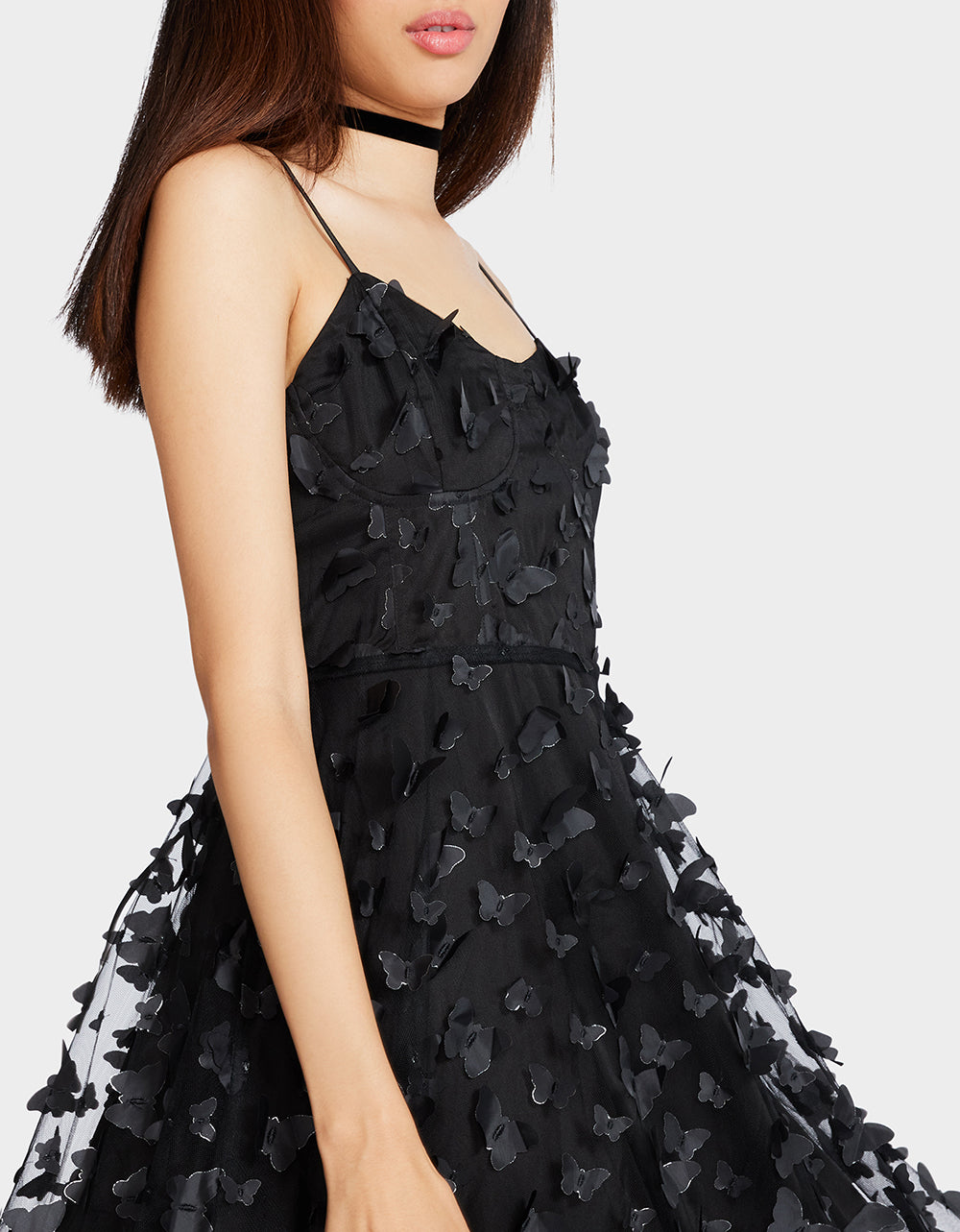 Betsey Johnson BETSEYS BUTTERFLY MAXI DRESS BLACK
