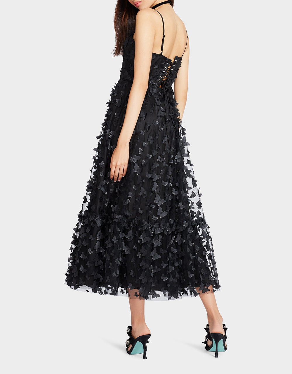 Betsey Johnson BETSEYS BUTTERFLY MAXI DRESS BLACK