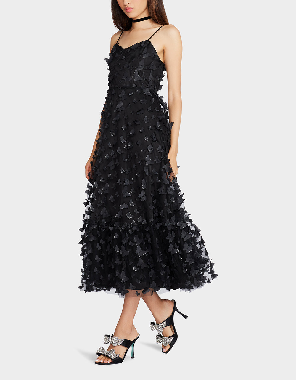 Betsey Johnson BETSEYS BUTTERFLY MAXI DRESS BLACK