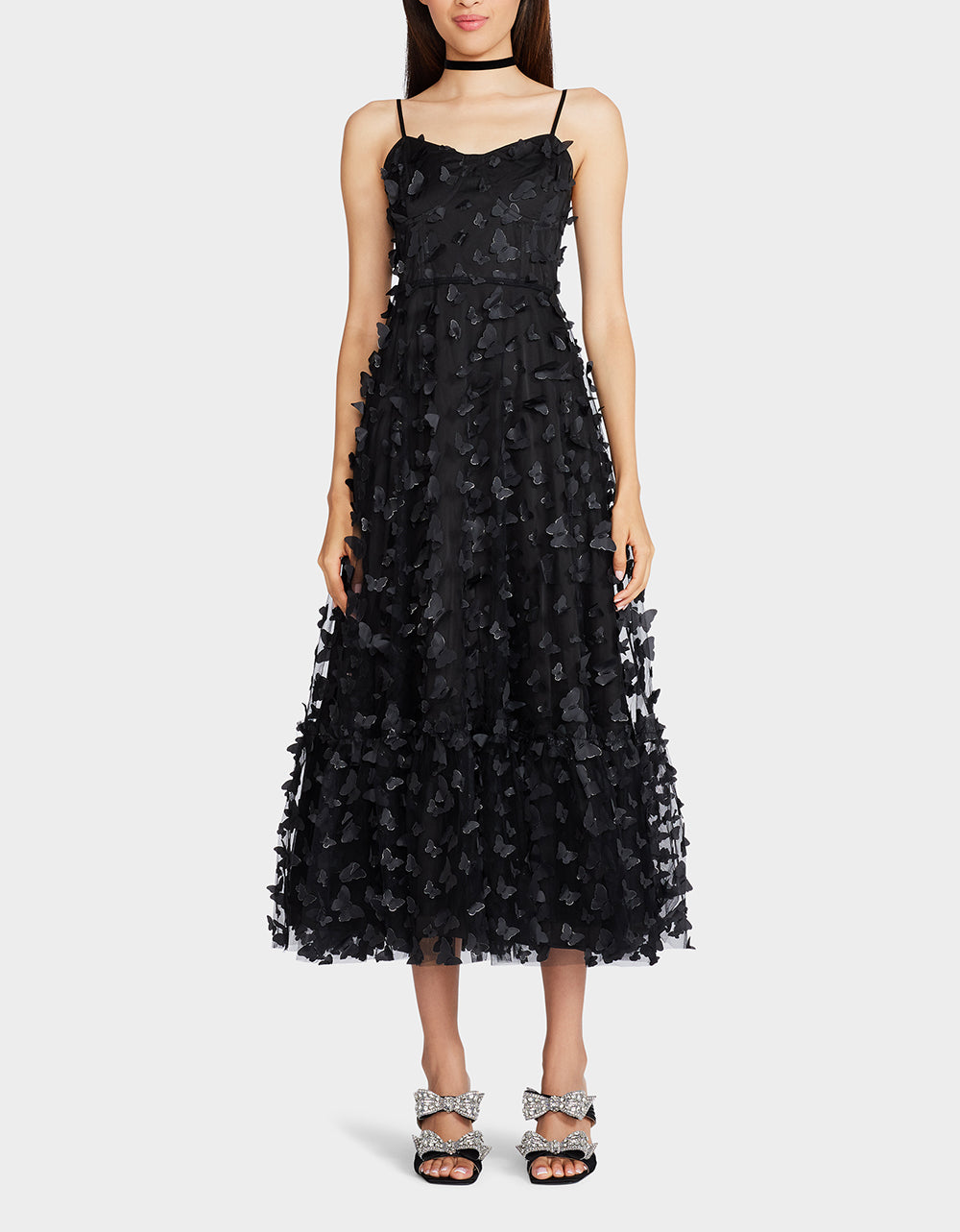 Betsey Johnson BETSEYS BUTTERFLY MAXI DRESS BLACK