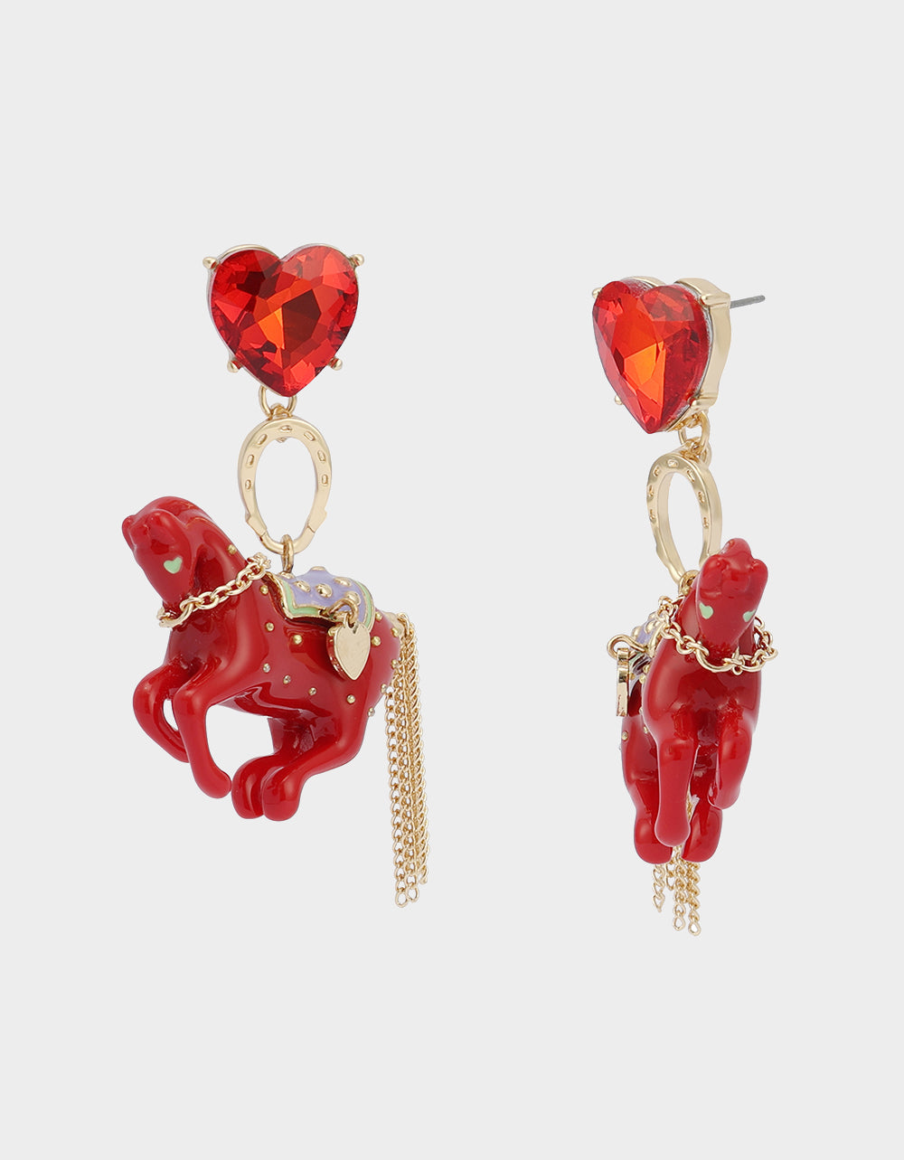 Betsey Johnson YEAR OF THE HORSE BUNDLE Chinese New Year Horse Necklace and Drop Earrings Set