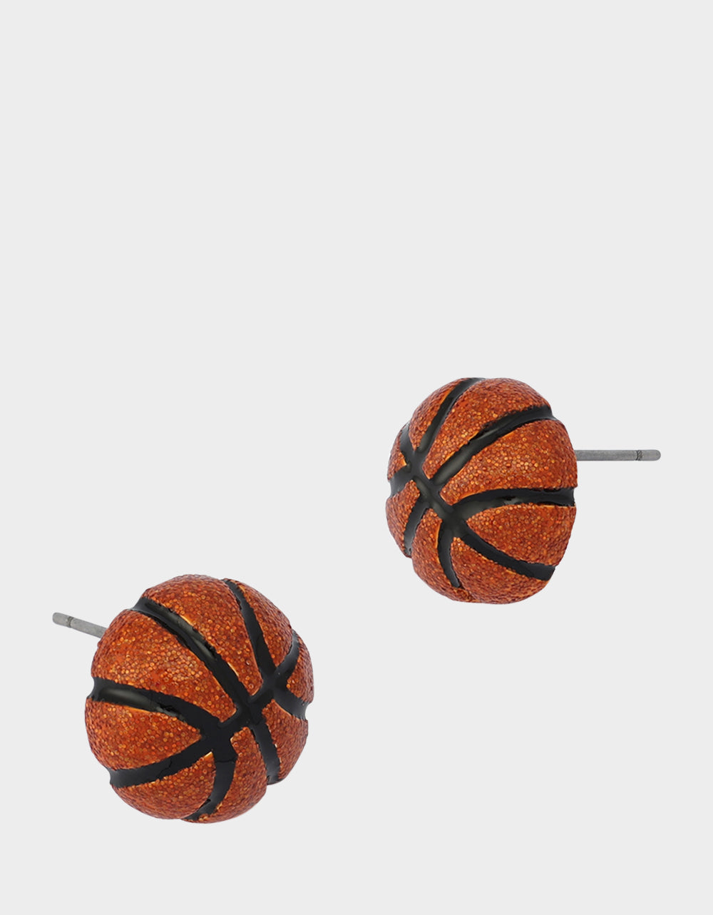 Betsey Johnson BASKETBALL STUDS ORANGE Women's Sports-Themed Basketball Stud Earrings