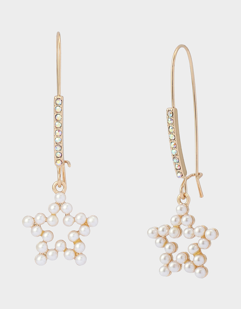 Betsey Johnson PEARL STAR DROP EARRINGS PEARL Women's Pearl Star Shepherds Hook Earring