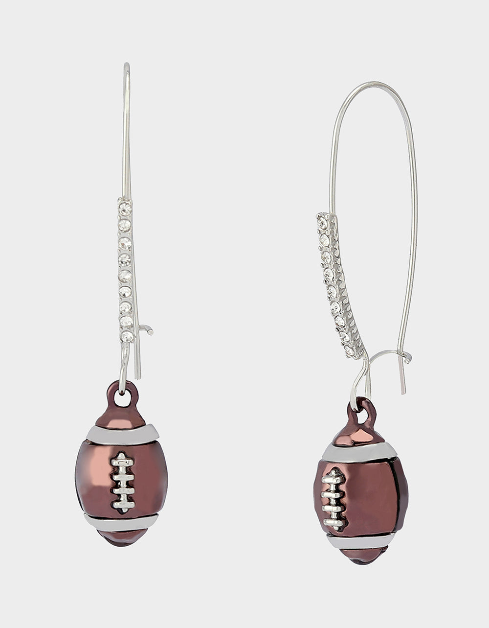 Betsey Johnson FOOTBALL DROP EARRINGS BROWN Women's Hook Football Earrings